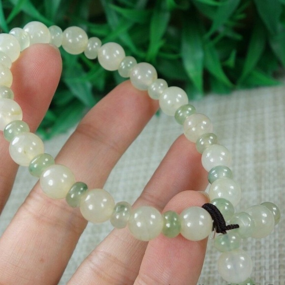 Certified Icy yellow 100% Natural A Jadeite jade Beads Bracelets 手链 - Picture 9 of 10